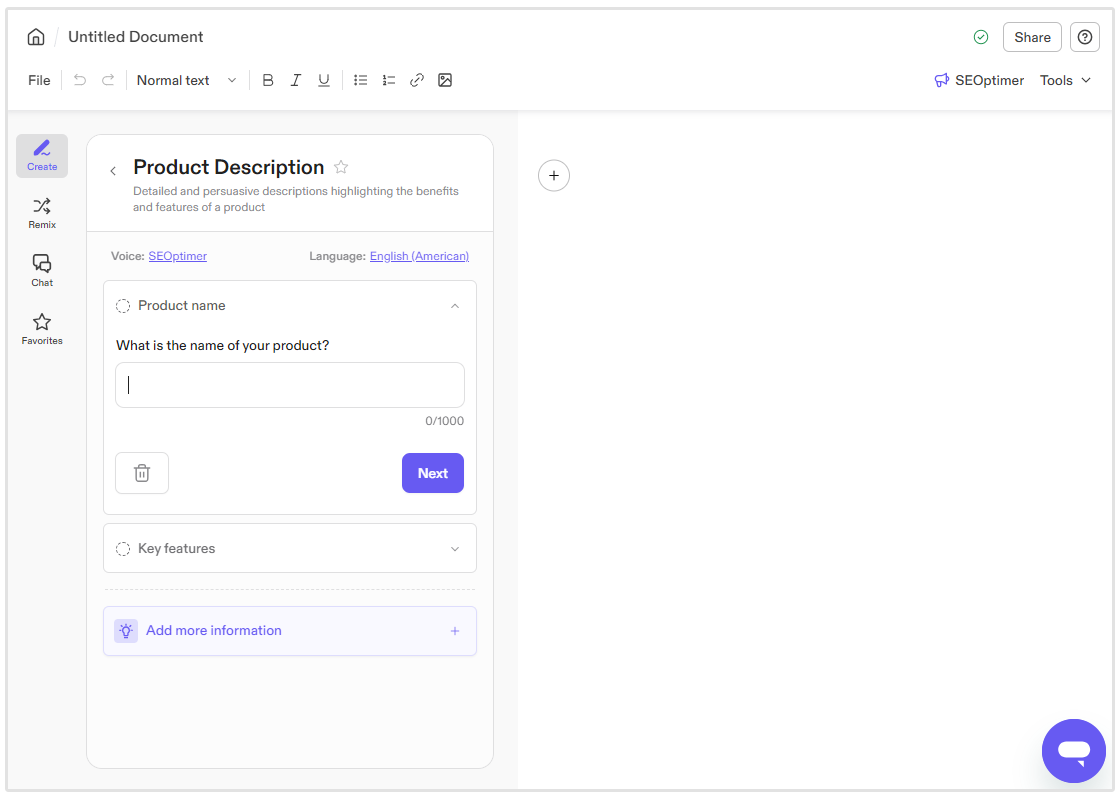 jasper product description generator